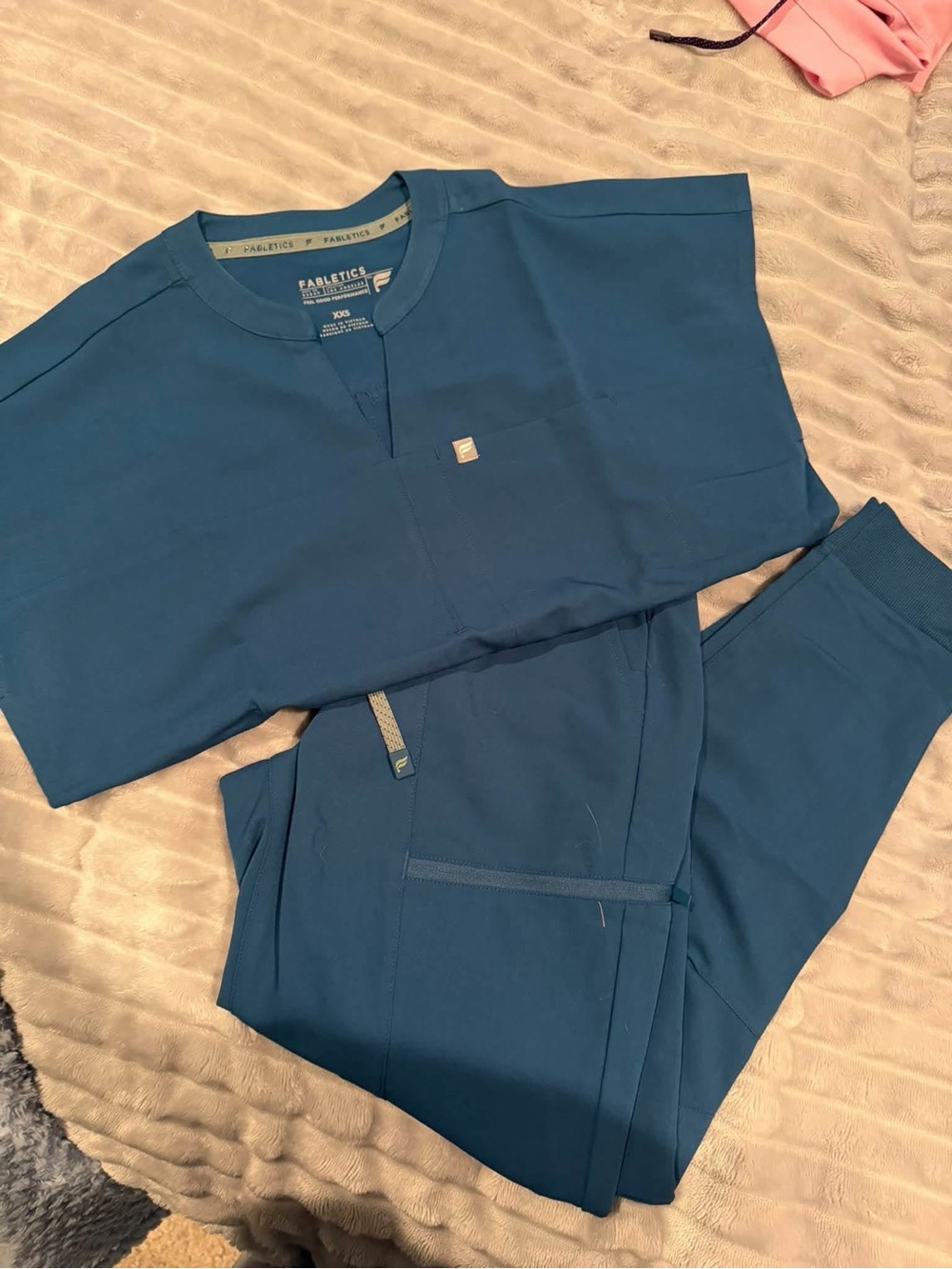 Fabletics Blue Utility Scrub Set